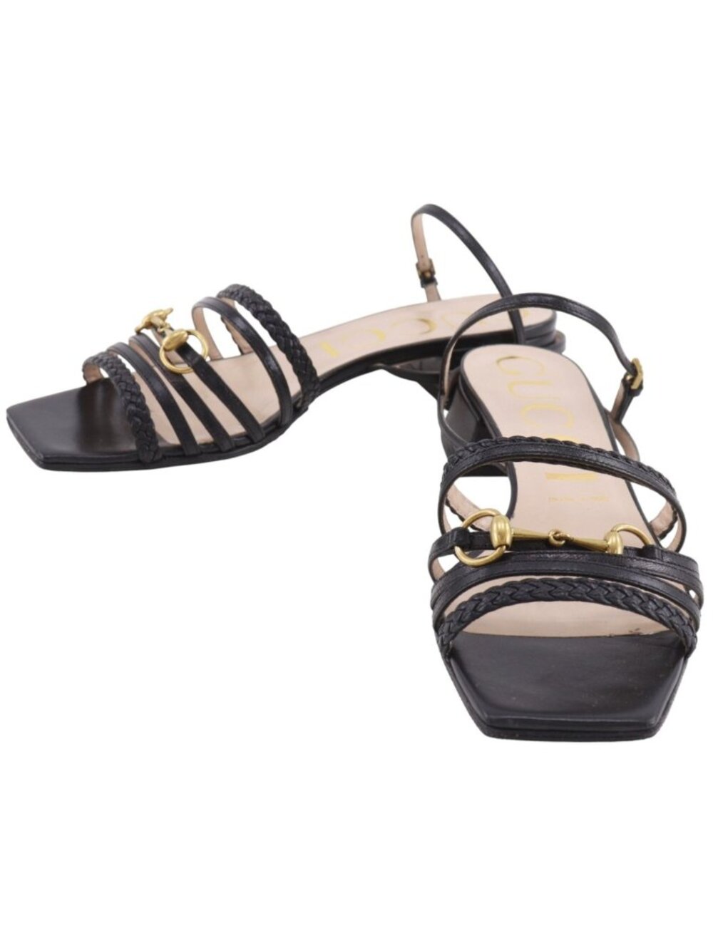 Gucci Horsebit Leather Black Sandals
